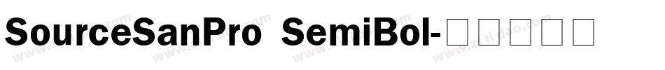 SourceSanPro SemiBol字体转换